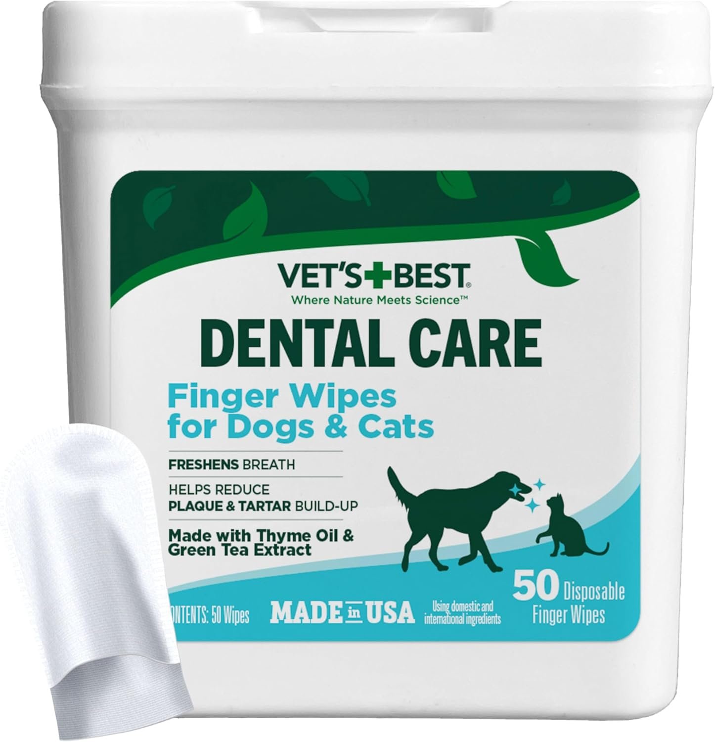 Vet's Best Enzymatic Dental Finger Wipes