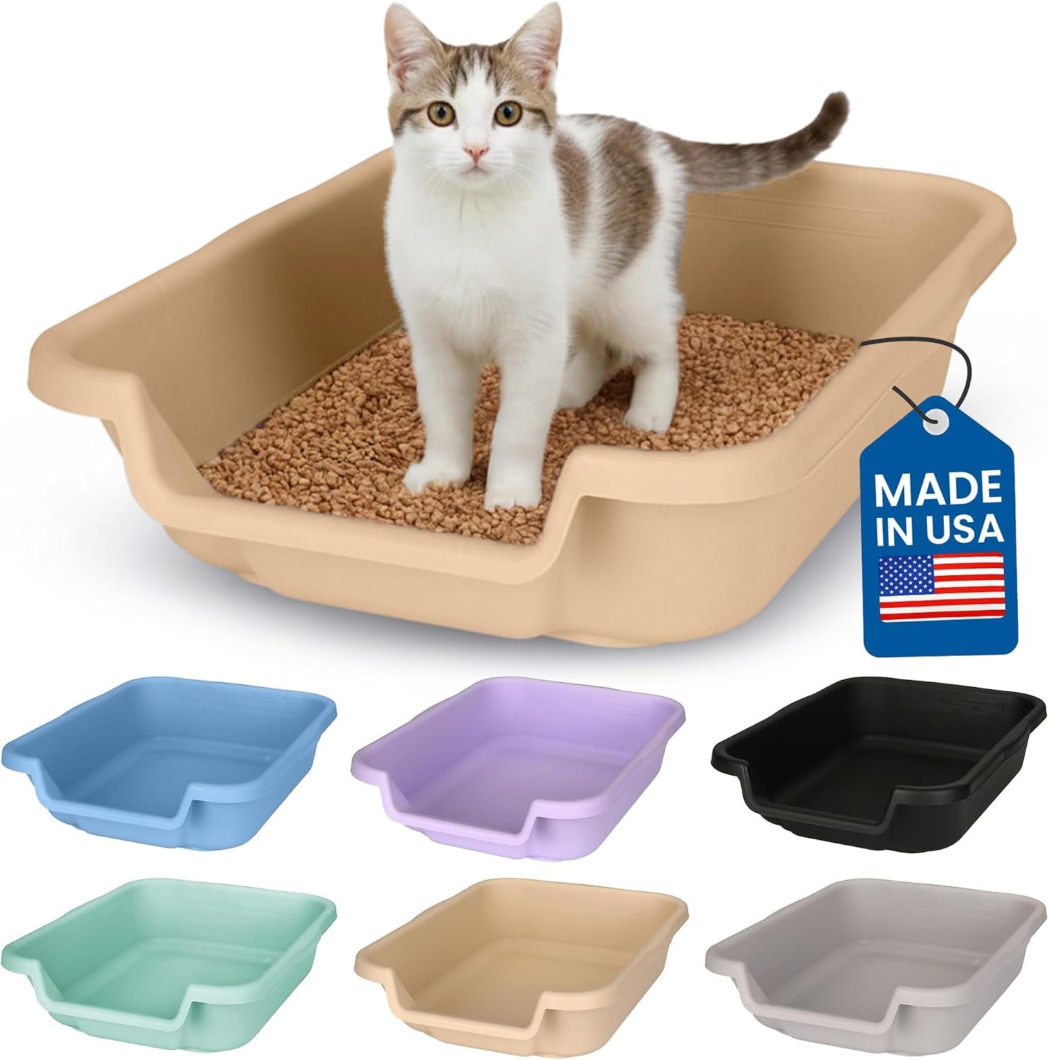 KittyGoHere low-entry litter box with low front threshold for arthritic rabbits